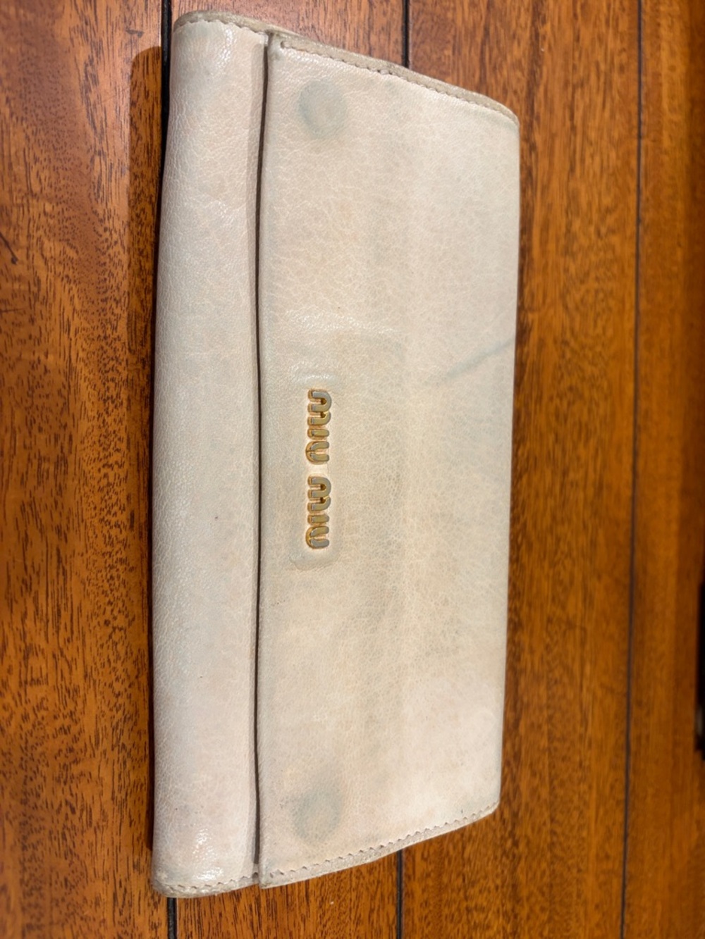 MIU MIU SNAP WALLET cream authentic - Picture 2 of 10